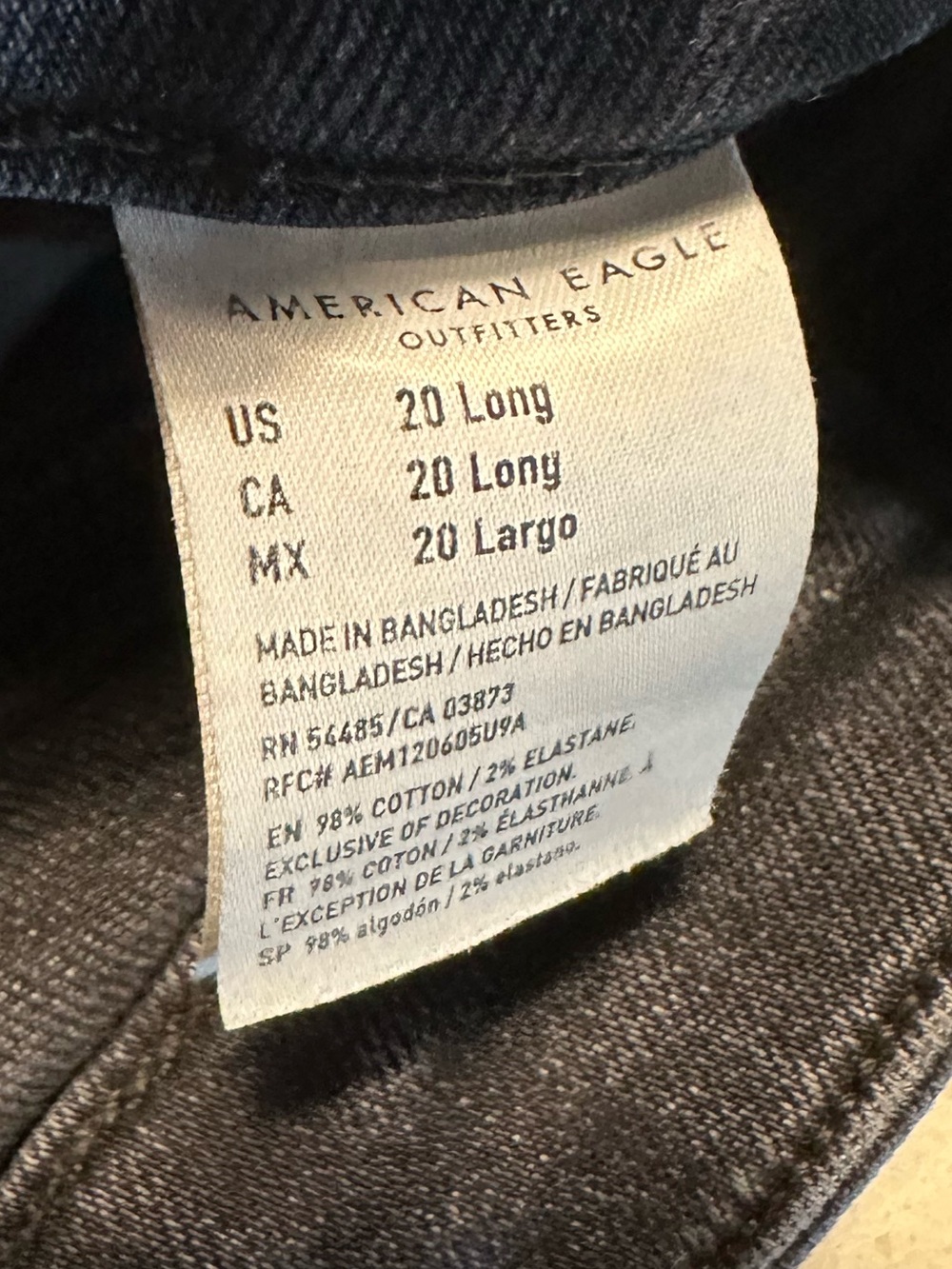 American Eagle Outfitters Women's 20 Long Distressed Black Jeans - Picture 8 of 12